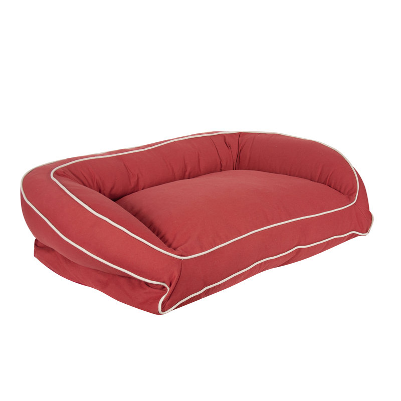 Classic Canvas Orthopedic Bolster with Contrast Cording, Medium (36" W x 27" D x 10.5" H), Sage