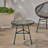 Orlando Outdoor Glass Top Faux Rattan Side Table,Tempered Glass Top End Table-1574609740