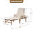Outdoor Aluminum and Rattan Chaise Lounge with 6 Adjustable Backrest