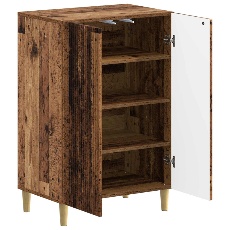 Shoe Storage, 90 cm H x 59.5 cm W x 39.5 cm D, Old Wood