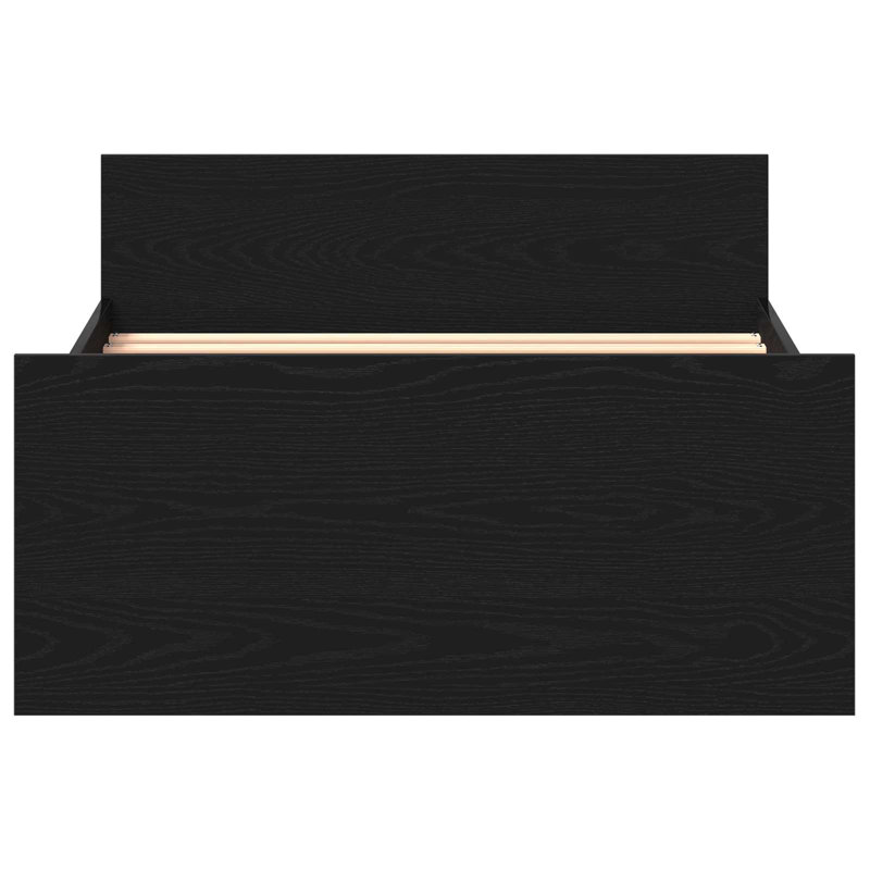 Bed Frame, Black Oak
