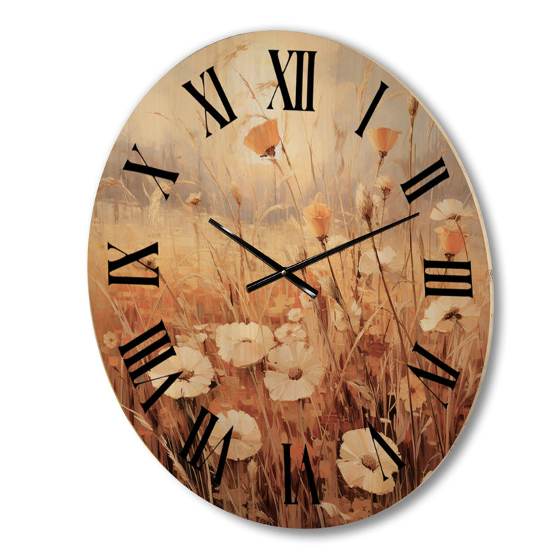Horloge murale en bois massif Rivenburg, Grand
