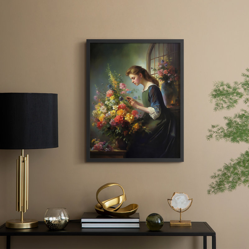 Reproduction encadrée WOMEN Series CDxxxv - bois massif, Noir, noir, noir, noir, H 21 po x l 17 po