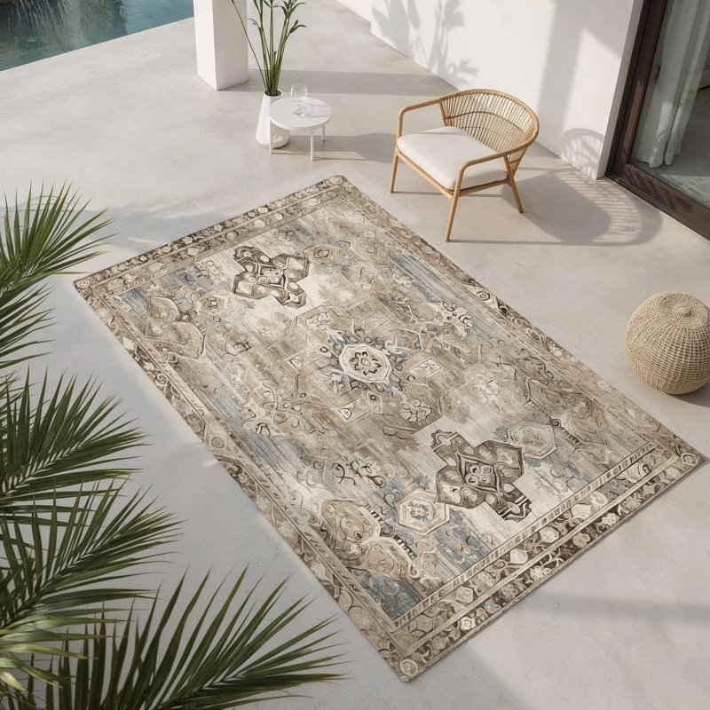 Opulent Heritage Indoor And Outdoor Area Rug, Rectangle 4' x 6'