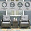 Mobilier de patio, chaises de table de rangement en osier