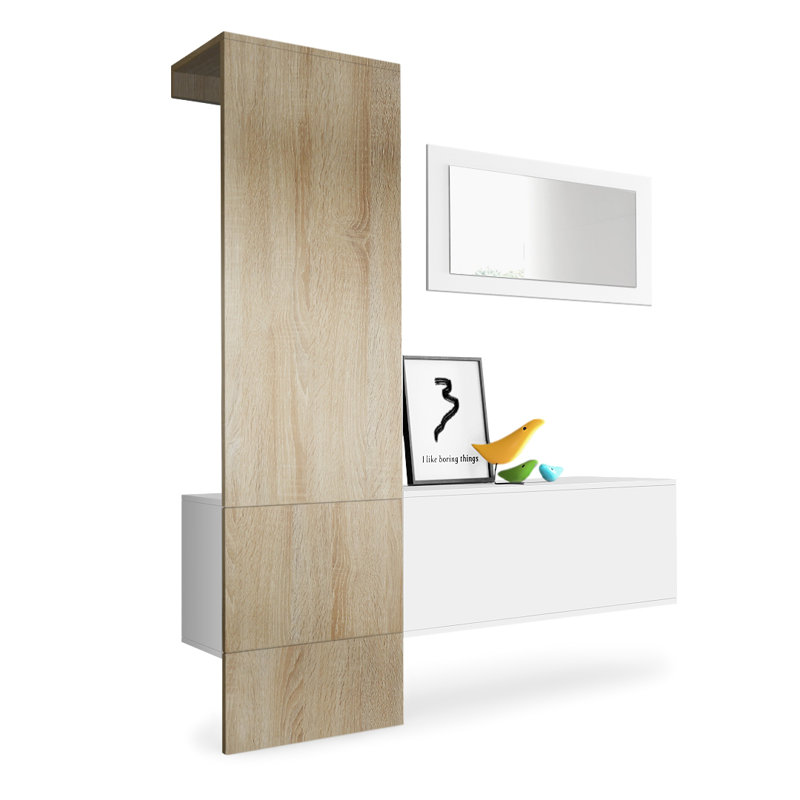 Metrodora 4 Piece Hall Set, Rough-cut oak colours