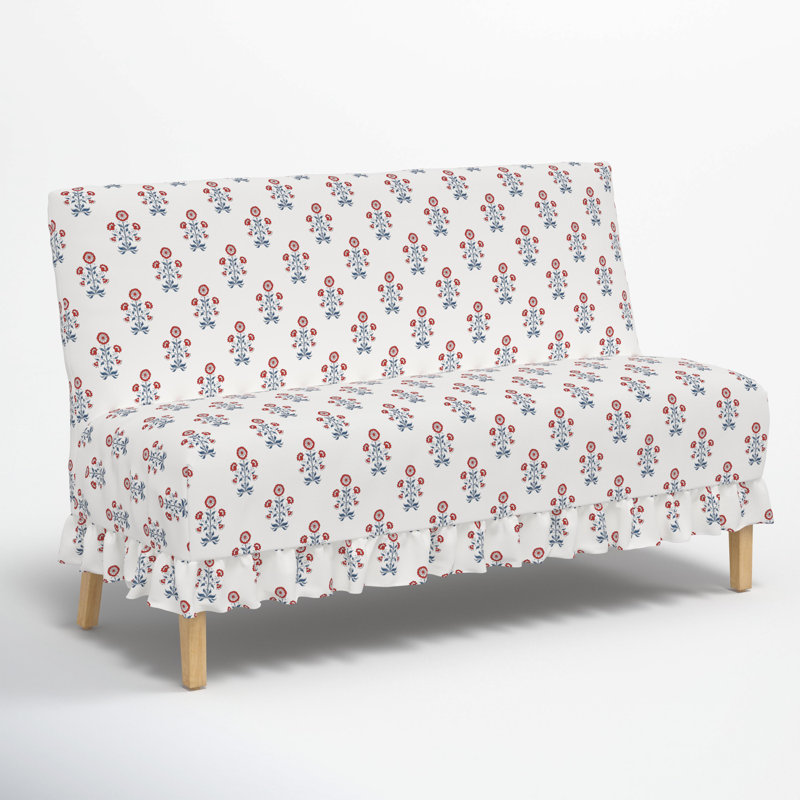 Maggie Slipcover Dining Banquette, Cappy Floral Red