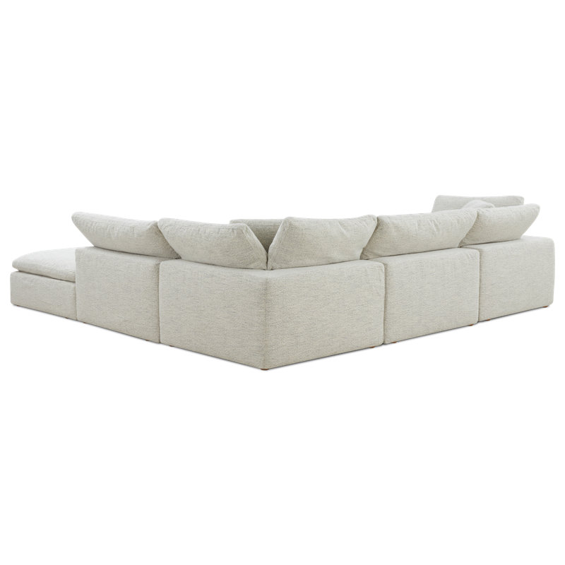 Tila 5 - Piece Performance Fabric Modular Sectional, Light Gray Livesmart®