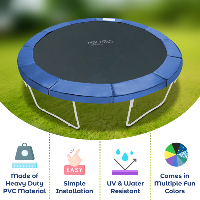 Machrus Upper Bounce Trampoline Super Spring Cover Safety Pad, 15', Blue
