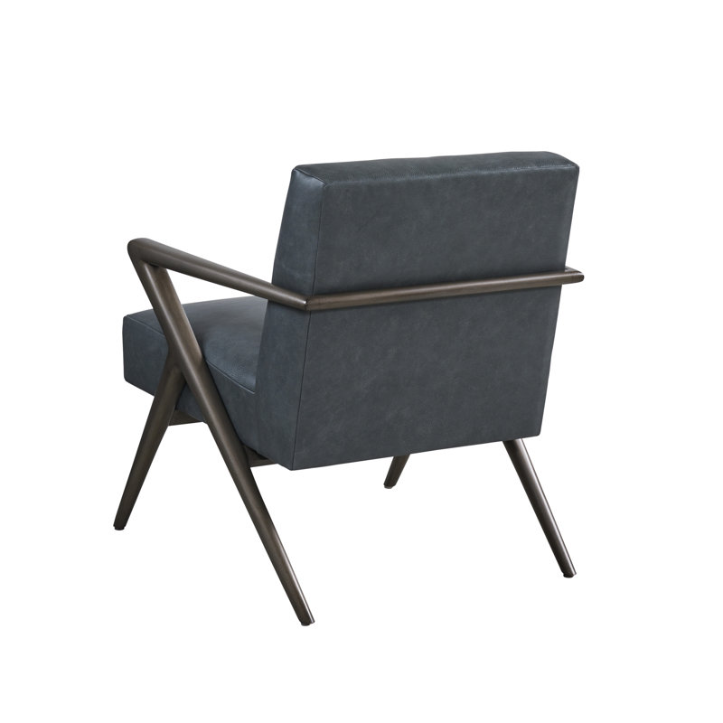 Zanzibar Leather Armchair in Misty Gray