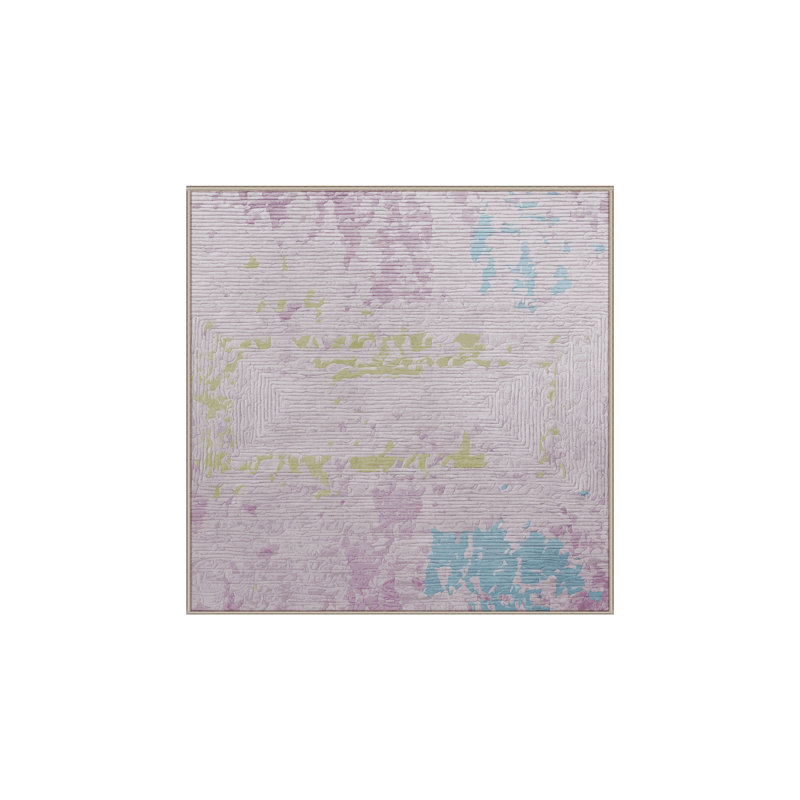 Tapis beige lavable à la machine, Carré 4 pi