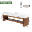 Banc pour chaussures 62,9 pouces en bois massif avec rangement et siège rembourré pour le salon et la chambre à coucher