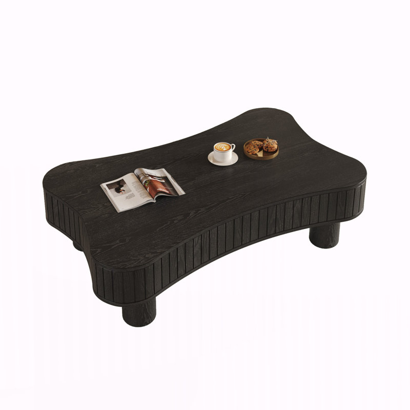 Table basse à plateau relevable pour salon, Noir