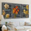 Tableau noir Paris II - Toile tendue avec châssis sur mesure - 3 pièces-949138845