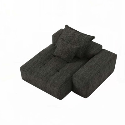 Modular Chenille Sectional Sofa with 2 Pillows