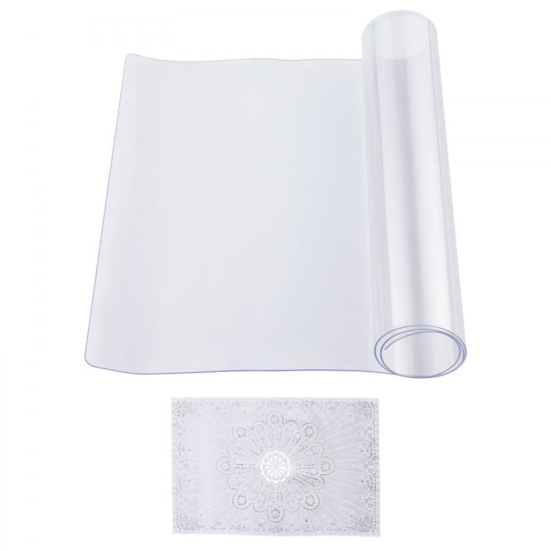 Protecteur de table en PVC givré protecteur de bureau en plastique 1,5 mm d'épaisseur, L 32 po x l 16 po
