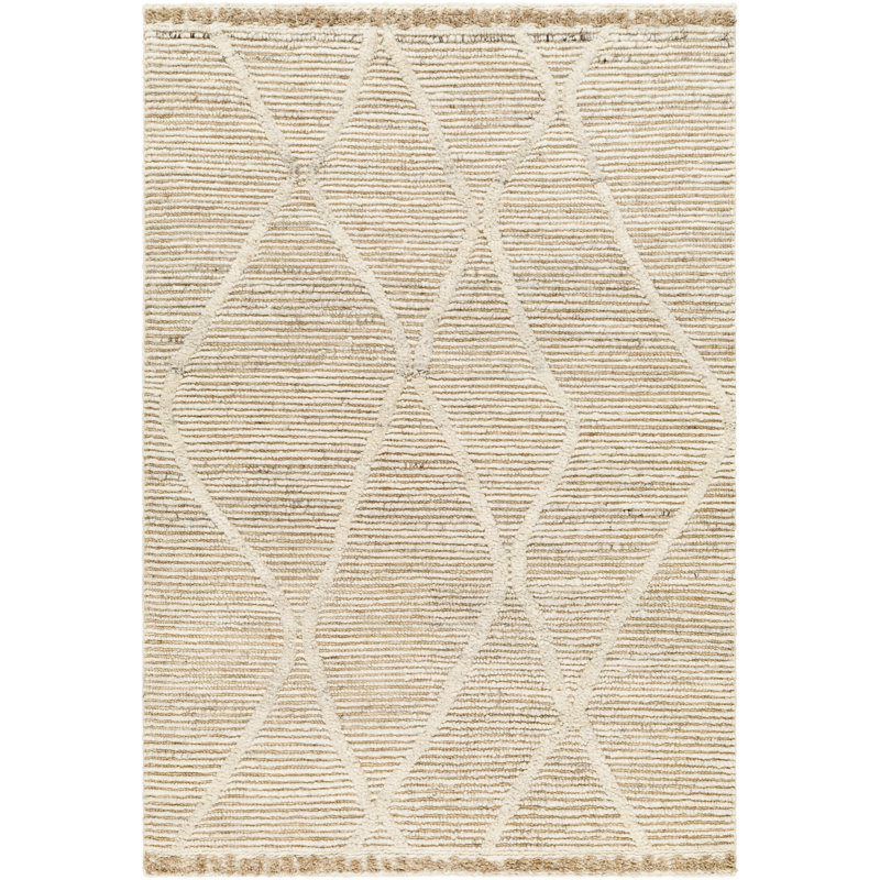 Wool Geometric Area Rug, Rectangle 2' x 3'