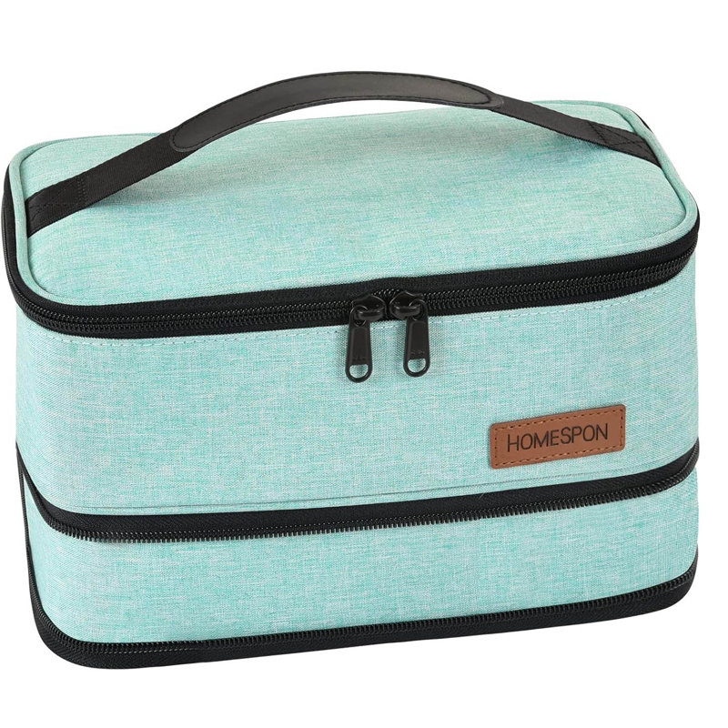Expandable Lunch Bag With Handle, Green