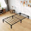 Cadre de lit simple en métal 10 po - Assemblage sans vis, lit plateforme à profil bas, sans sommier, acier robuste-1502695908