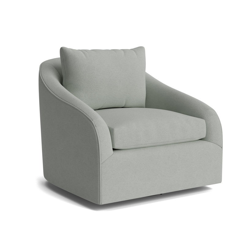 Laurel Swivel Chair, Performance Boucle - Mineral Green