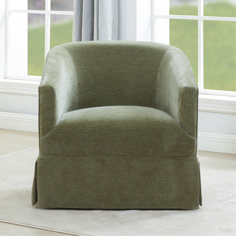 Fauteuil pivotant à jupe Earl Caper, Vert