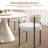 Boucle Upholstered Dining Chair Set With Wide Cushion and Curve Backrest, White-1084422643