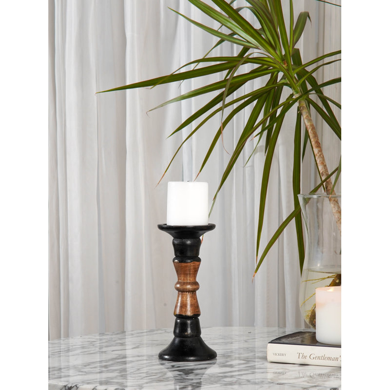 Pilier en bois 15 po, 9", Poli foncé_1, 1