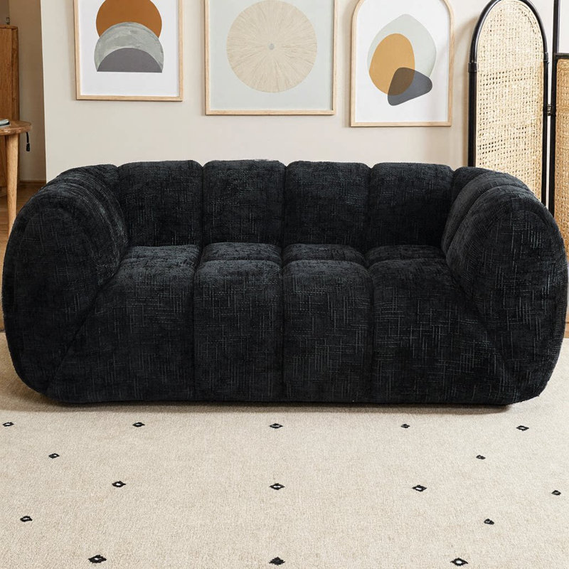 Canapé en nuage matelassé Chenille Pure Foam, Gris