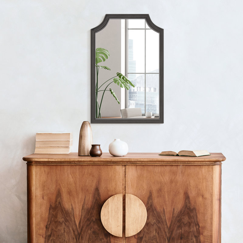 Miroir d'appoint mural, 30 po x 20 po, Noir
