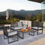 Ensemble de meubles de patio 4 pièces avec balcon et véranda-885922743-885922741