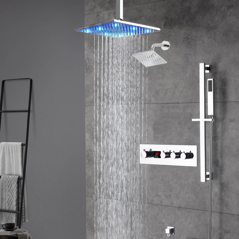 Thermostatic All-In-One Kit with Rough in-Valve, Chrome