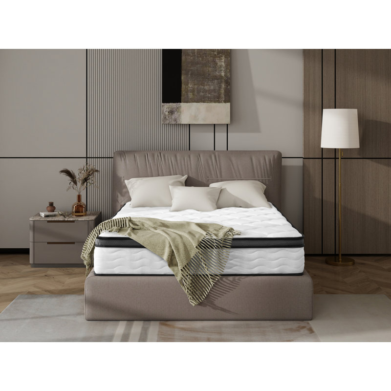 Riverwyn Modern Comfort Hybrid Mattress with Memory Foam and Pocket Springs, 12", Queen