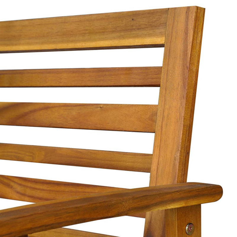 Ensemble de salon de patio 4 pièces avec coussins en bois d'acacia massif