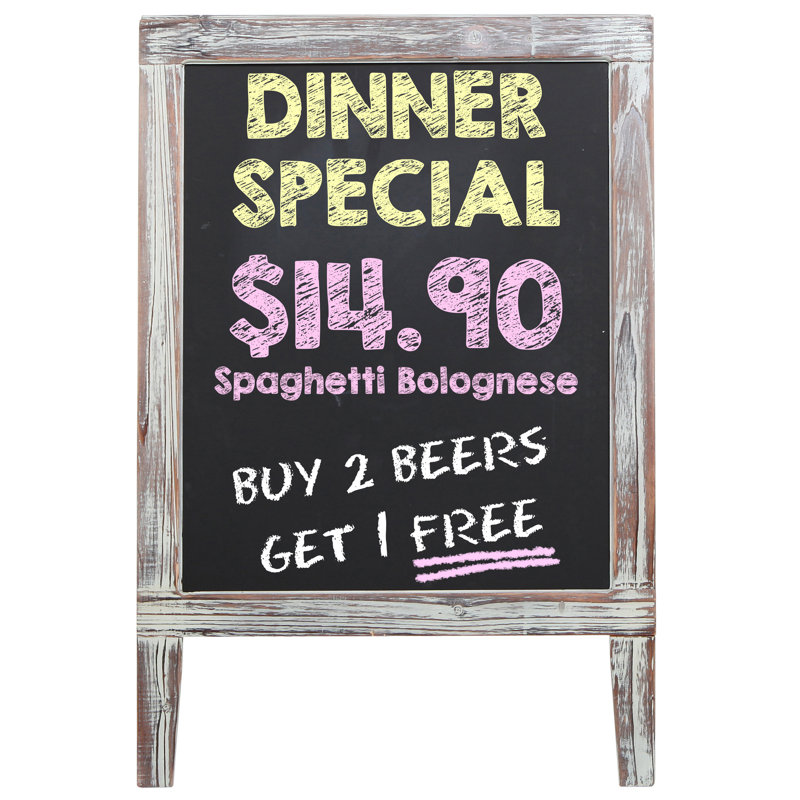 A Frame Free Standing Chalkboard 