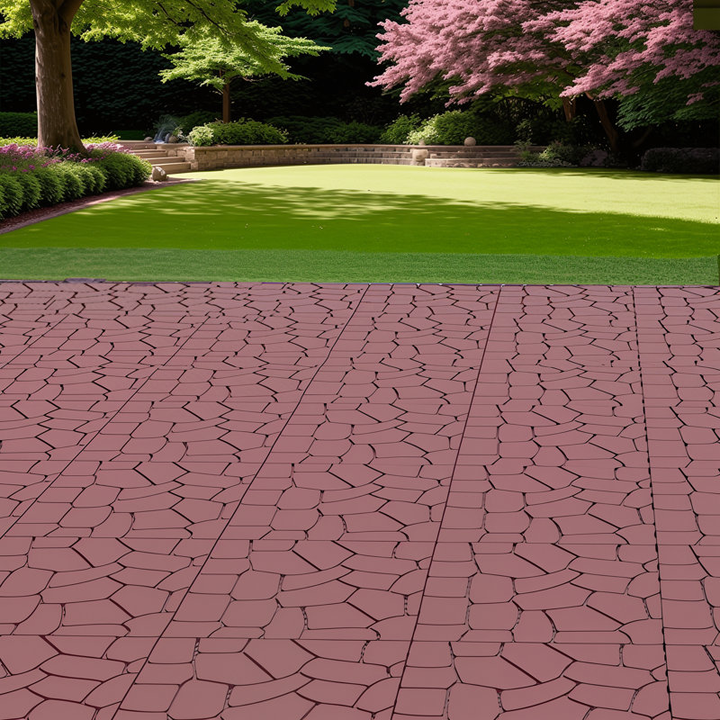 Carreau de terrasse emboîtable en plastique New Stone L 12 po x l 12 po, 44 pièces incluses (ensemble de 44), Brun