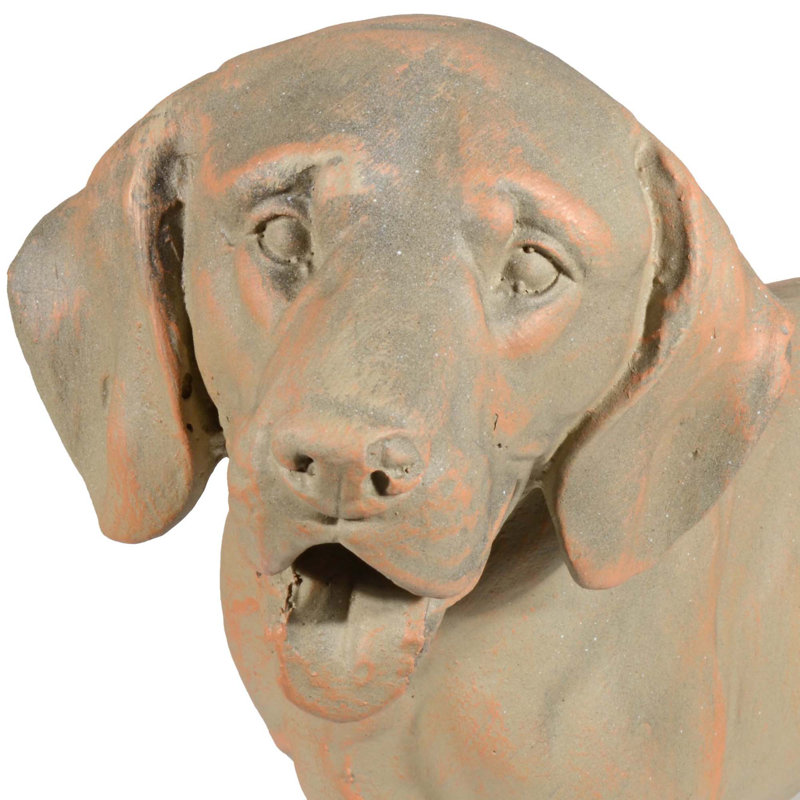 Odessa DOG Standing 34cm Blue Iron Effect, Sienna Sand