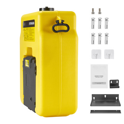 Station de lavage oculaire portable 14 gallons, unité de lavage oculaire d'urgence avec 2 jets, station de lavage oculaire approuvée par l'OSHA, montage mural/sur surface plane, unités de lavage oculaire de premiers soins pour écoles, laboratoires, usines, jaune