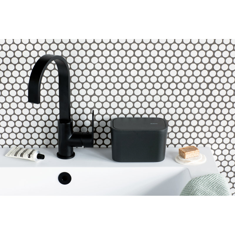 Corbeille à papier pour salle de bain Brabantia MindSet, Gris foncé