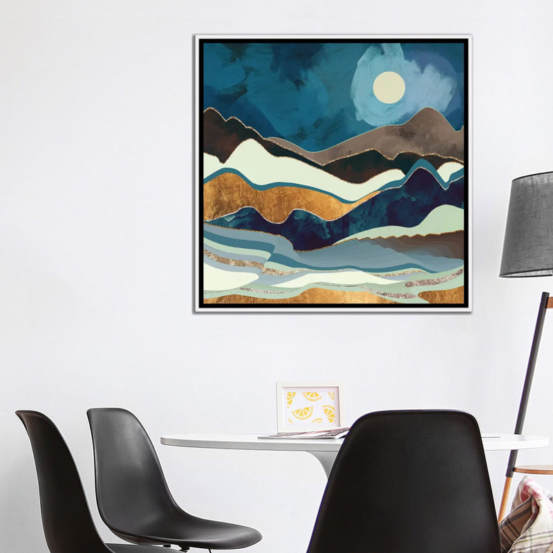 «Autumn Hills», reproduction d'impression, H 37 po x l 37 po x P 1,5 po, Toile blanche encadrée, Aucun mat