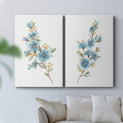 Wildflower Sprig I-Premium Gallery Wrapped Canvas -Ready to Hang