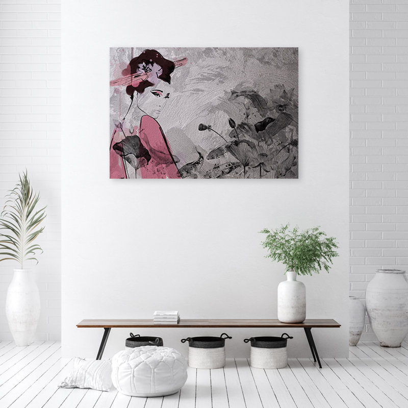 Japanese Geisha - No Frame Print on Canvas