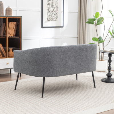 Upholstered Faux Fur Loveseat