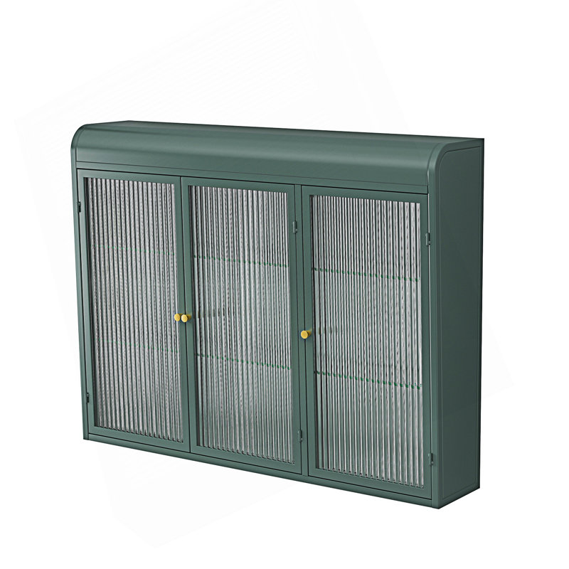 Armoire murale en verre 3 portes, Vert foncé