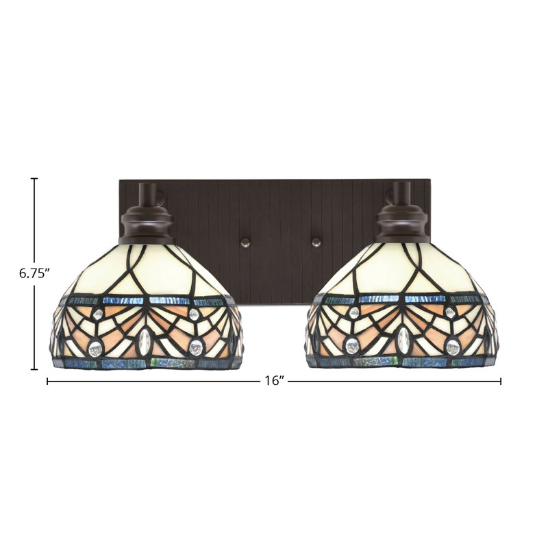 Éclairage pour meuble-lavabo 2 lumières Annaclara, Espresso