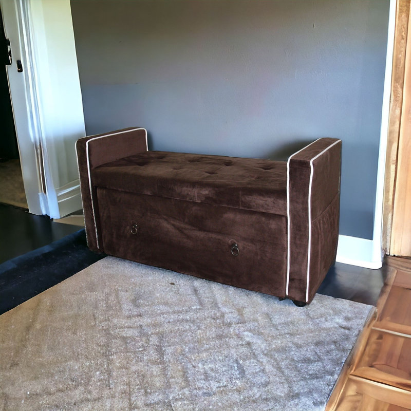 Banc de rangement, Mélange de polyester brun