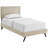 Virginia Platform Bed with Round Splayed Legs-1012535139-1012535140