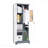 65" H Grey Broom Storage Organizer Cabinet With Locking Doors And Shelves Hanging Rod & S-Hooks Cleaning Tool Storage Cabinet-728002769
