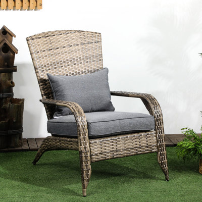 Siège d'extérieur pour foyer extérieur, avec coussins confortables toutes saisons, siège incurvé haut et spacieux, sièges de patio gris anthracite, coussins de chaise. Couleur, pour le jardin, la terrasse, le porche, la cour,