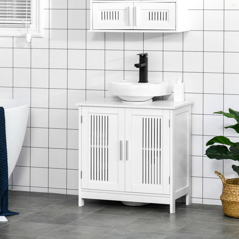 Armoire de salle de bain sous le lavabo moderne avec 2 portes Kleankin
