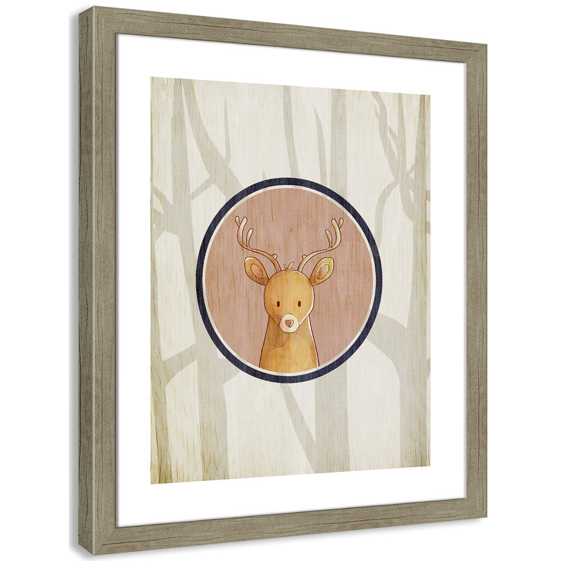 Adhésif décoratif 3 pi, H 34,5 po x l 24,5 po x P 0,6 po, Encadré plat de bois de grange gris